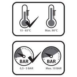 Differnz koud/warmwater kraan gebogen - mat zwart