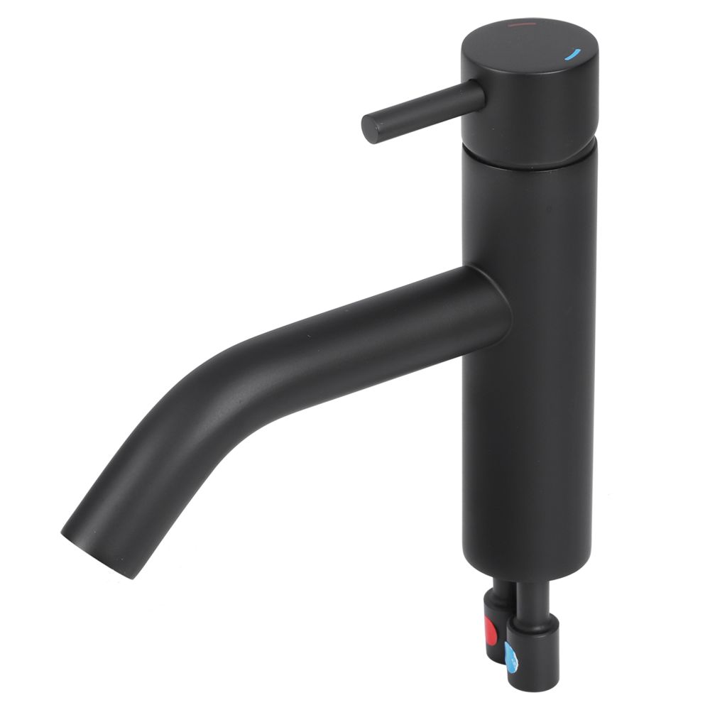 Differnz koud/warmwater kraan gebogen - mat zwart