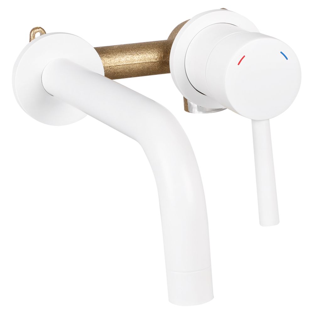 Differnz muurkraan inbouw koud/warmwater rechts - mat wit