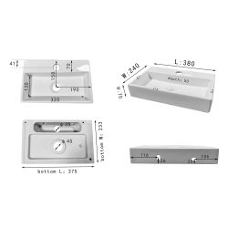 Differnz Flat small losse fontein keramiek - wit