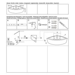 Differnz Hera hoekfontein los keramiek - wit