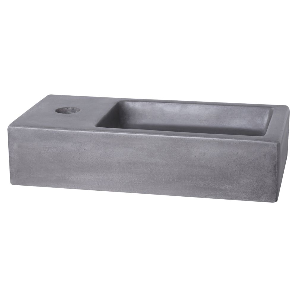 Differnz Ravo fontein los beton kraangat links - lichtgrijs