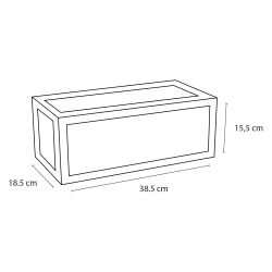 Differnz handdoekhouder voor fontein 38,5x18,5x15,5 cm - mat zwart