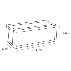 Differnz Lura L handdoekhouder voor fontein 40x22x15,5 cm - groen