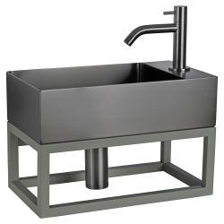 Differnz Lura L handdoekhouder voor fontein 40x22x15,5 cm - groen