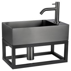 Differnz handdoekhouder voor fontein 37,5x18,5x15,5 cm - zwart