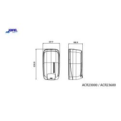Jofel Timeless zeepdispenser 1000ml kunststof - zwart