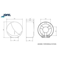 Jofel Futura jumbo toiletrolhouder - RVS