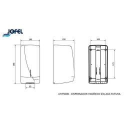 Jofel Futura zig-zag toilet-tissuedispenser - RVS