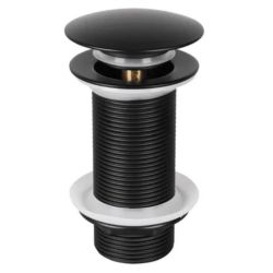 Click waste plug/afvoerplug voor fontein/waskom - mat zwart