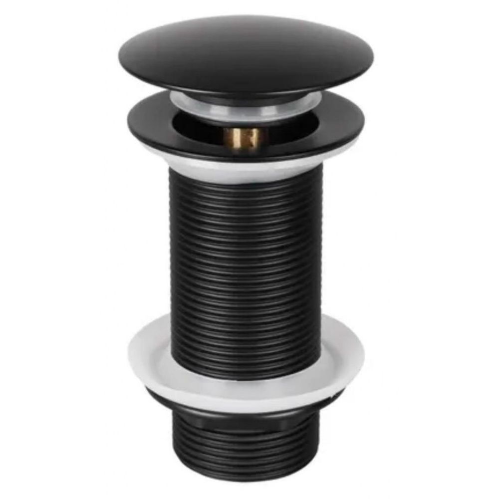 Click waste plug/afvoerplug voor fontein/waskom - mat zwart