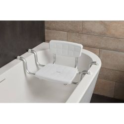 SecuCare Quattro badzitje met rugleuning - wit