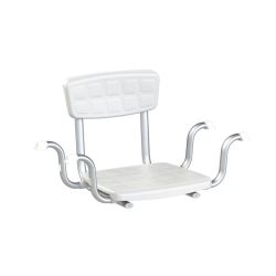 SecuCare Quattro badzitje met rugleuning - wit