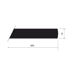 SecuCare Antislip Sticker Langwerpig 15 stuks, 19x600 mm - zwart