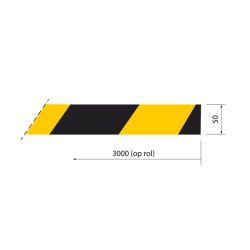 SecuCare Antislip Sticker Op rol 300x50 cm - Zwart/geel