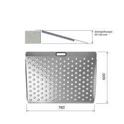 SecuCare Plus type 3 Drempelhulp 78x5-15 cm - staal