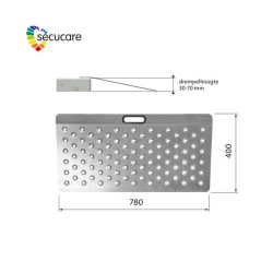 SecuCare Plus type 2 Drempelhulp 78x3-7 cm - staal