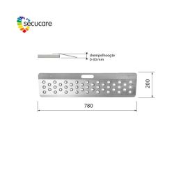 SecuCare Plus type 1 Drempelhulp 78x0-3 cm - staal