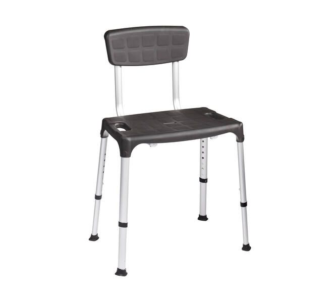 SecuCare SecuCare Quattro douchestoel met rugleuning, verstelbaar in hoogte 39-54 cm - zwart