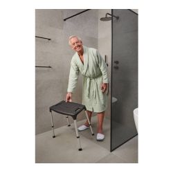 SecuCare Quattro  Douchestoel, verstelbaar in hoogte 39-54 cm - zwart