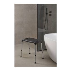 SecuCare Quattro  Douchestoel, verstelbaar in hoogte 39-54 cm - zwart