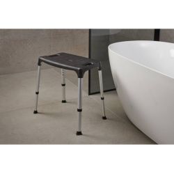 SecuCare Quattro  Douchestoel, verstelbaar in hoogte 39-54 cm - zwart