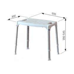 SecuCare Douchestoel Quattro verstelbaar in hoogte 39-54 cm - wit