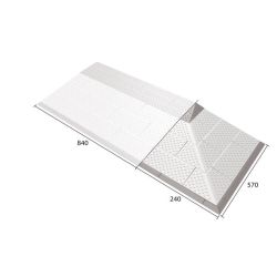 SecuCare drempelhulp 3 laags uitbreiding 1-zijdig links/rechts 32x45 cm - Grijs/Bruin