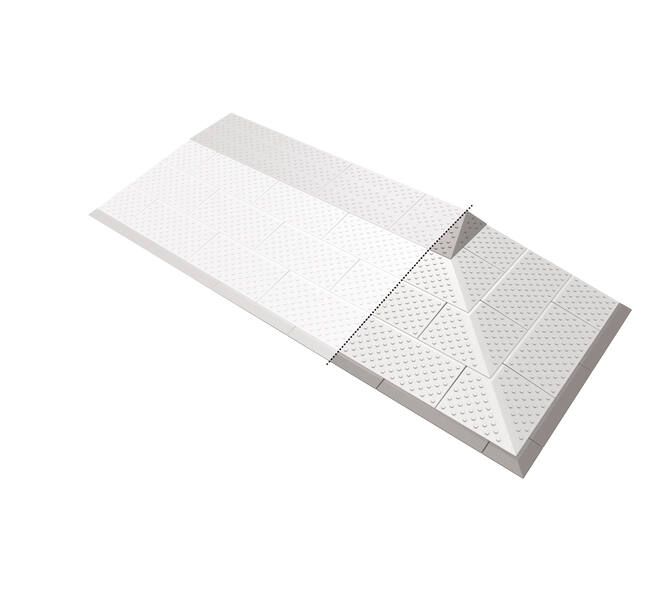 SecuCare SecuCare drempelhulp 4 laags uitbreiding 1-zijdig links/rechts 21x33 cm - grijs/bruin