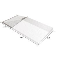 SecuCare drempelhulp 4 laags uitbreiding 1-zijdig links/rechts 21x33 cm - Grijs/Bruin