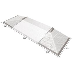 SecuCare drempelhulp 4 laags uitbreiding 1-zijdig links/rechts 21x33 cm - Grijs/Bruin