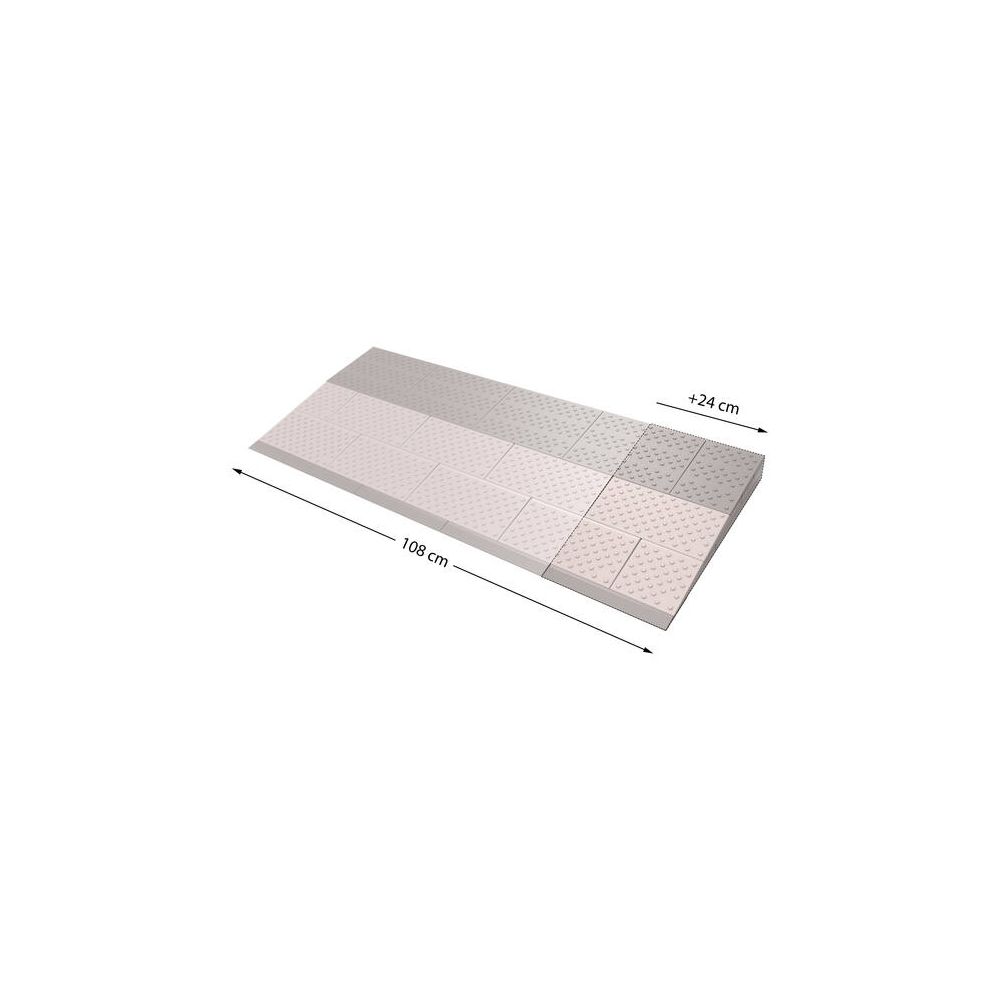 SecuCare drempelhulp - 3 verbredingsset naar 108 cm - Grijs/Bruin