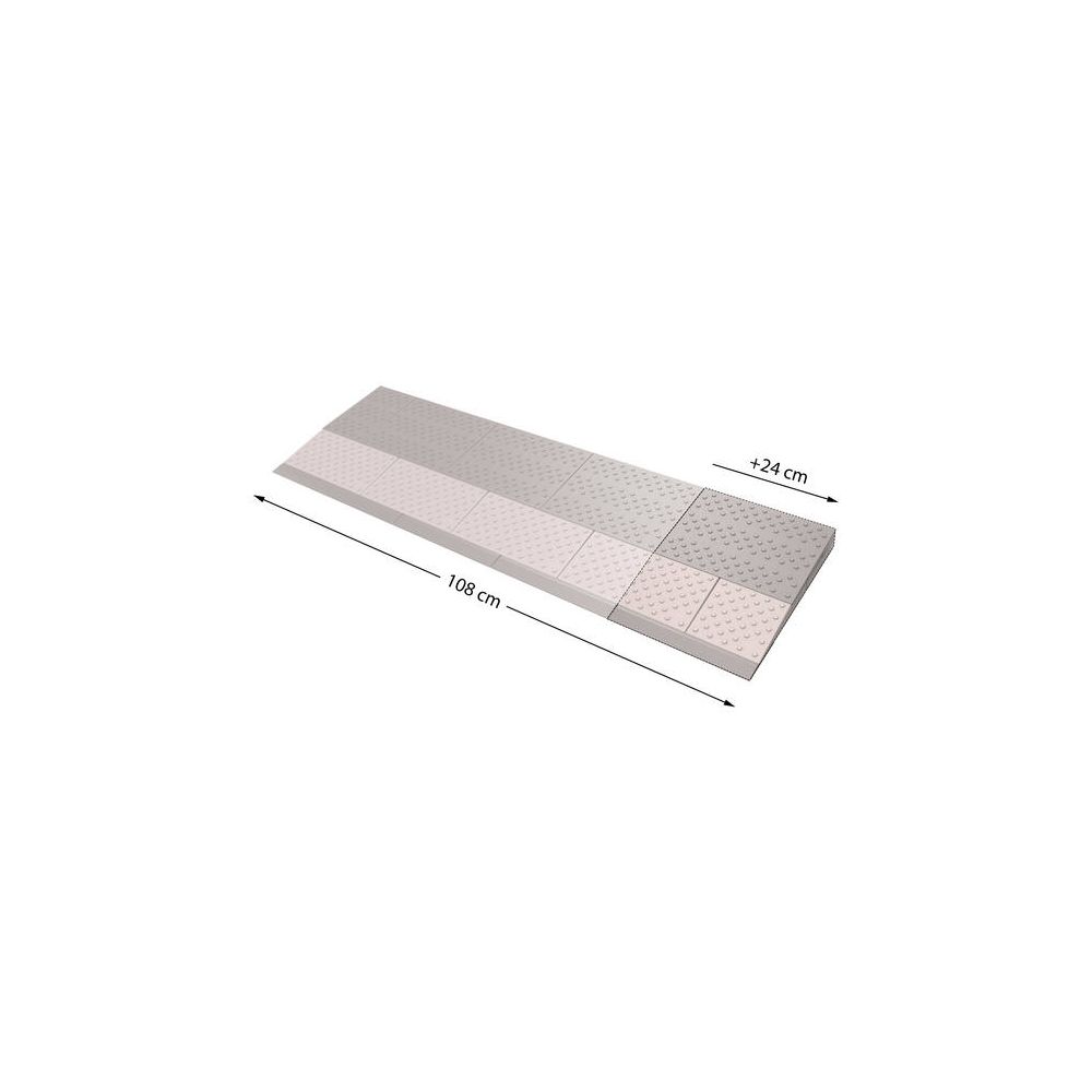 SecuCare drempelhulp - 2 verbredingsset naar 108 cm - Grijs/Bruin