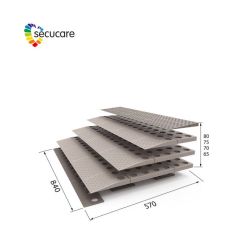SecuCare drempelhulp Set 4 laags 84x8x57 cm - Grijs/Bruin