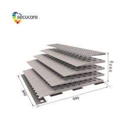 SecuCare drempelhulp Set 5 laags84x10x69 cm - Grijs/Bruin
