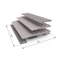 SecuCare drempelhulp Set 3 laags 84x6x45 cm - Grijs/Bruin