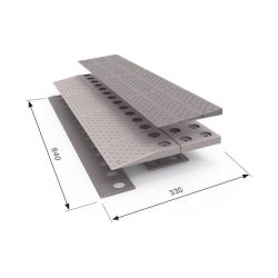 SecuCare drempelhulp Set 2 laags 84x4x33 cm - Grijs/Bruin