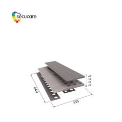 SecuCare drempelhulp Set 2 laags 84x4x33 cm - Grijs/Bruin