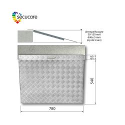 SecuCare Alu Type 2 Drempelhulp hoogte toepasbaar ( B 78 H 3-7 ) cm - aluminium/grijs