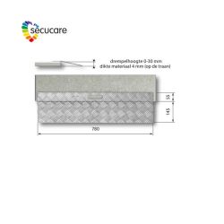 SecuCare Alu Type 1 Drempelhulp hoogte toepasbaar (B 78 H1-3) cm - aluminium/grijs