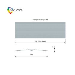 SecuCare Drempelvervanger geanodiseerd 95x14 cm - blank