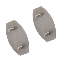 SecuCare wandbeugel plaatjes voor lijmbevestiging (2 stuks) - RVS