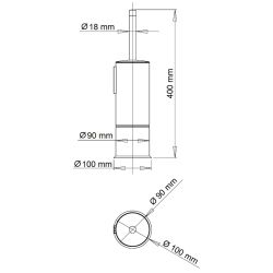 Mediclinics toiletborstelhouder ES0010 - wit