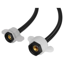 Differnz aansluitslang 50 cm voor kraan flexibel 3/8 inch naar 1/2 inch - zwart