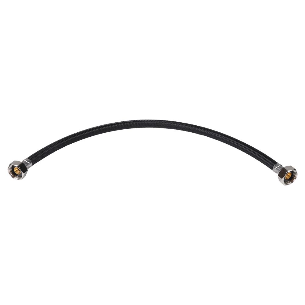 Differnz aansluitslang 50 cm voor kraan flexibel 3/8 inch naar 1/2 inch - zwart