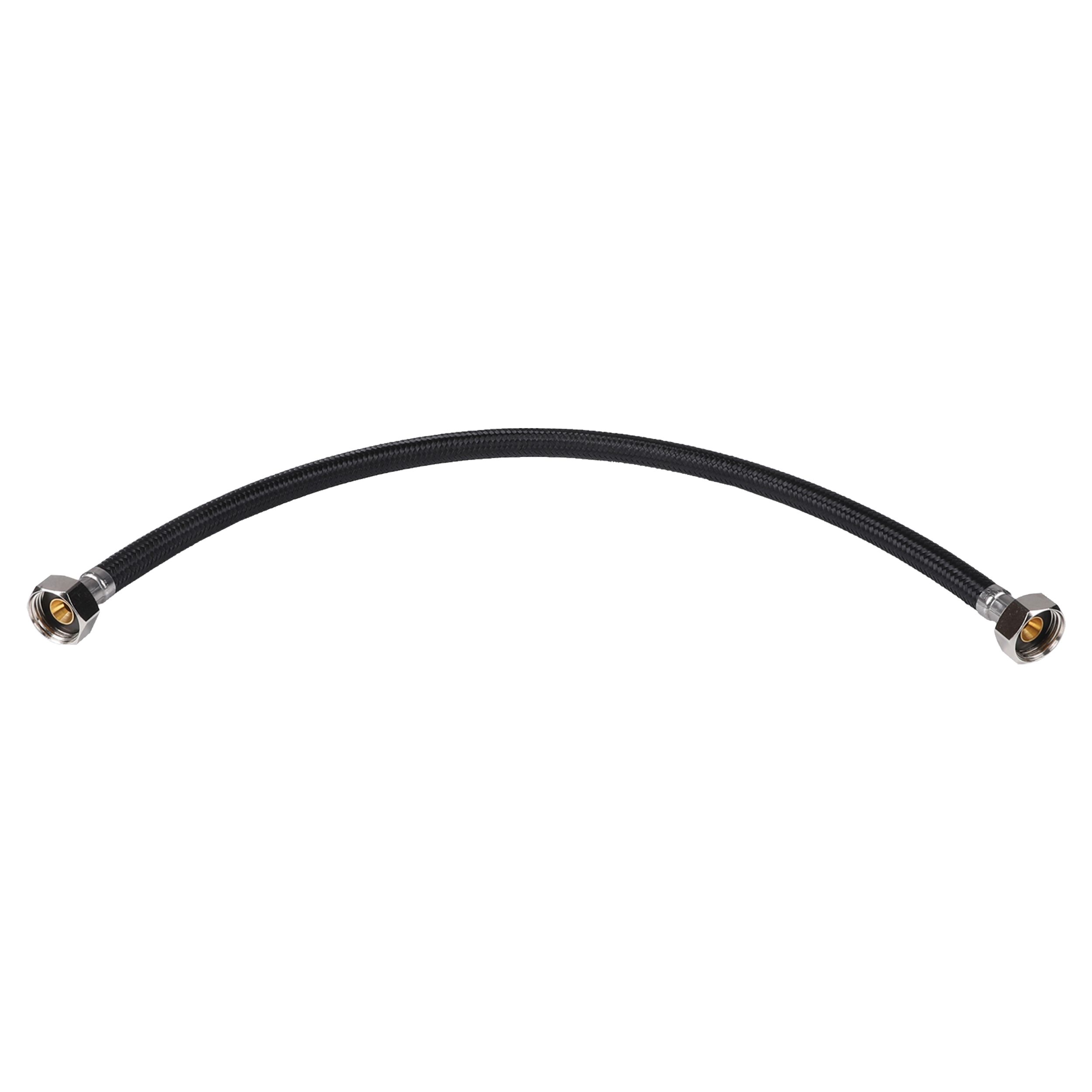 Differnz Differnz aansluitslang 50 cm voor kraan flexibel 3/8 inch naar 1/2 inch - zwart