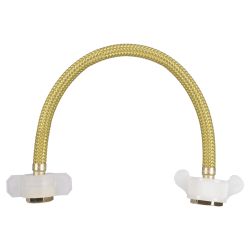 Differnz aansluitslang 30 cm voor kraan flexibel 3/8 inch naar 1/2 inch - goud