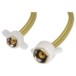 Differnz aansluitslang 30 cm voor kraan flexibel 3/8 inch naar 1/2 inch - goud