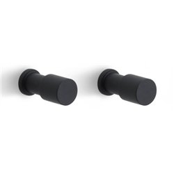 PIET BOON PB20 set van 2 haken 20mm - mat zwart