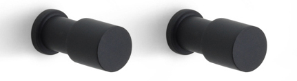 Formani PIET BOON PB20 set van 2 haken 20mm - mat zwart